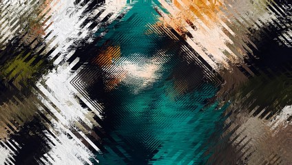 Abstract Colorful Geometrical Artwork,Abstract Graphical Art Background Texture,Modern Conceptual Art,Synthwave Aesthetic Poster Print,3D Rendering