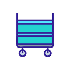 shelf cargo trolleys icon vector. shelf cargo trolleys sign. color symbol illustration