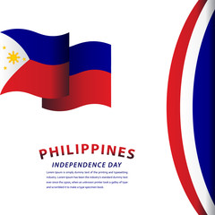 Happy Philippines Independence Day Celebration Vector Template Design Illustration