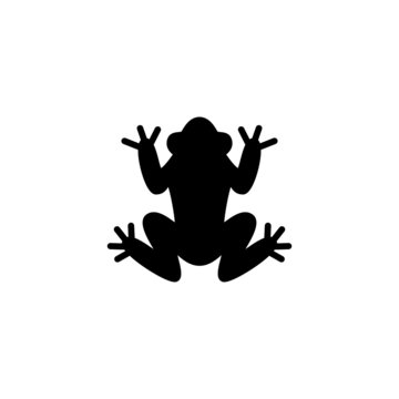 recommend clip art: Frog vector icon in black solid flat design icon isolated on white background