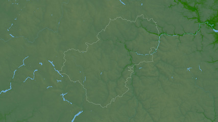 Kaluga, Russia - outlined. Physical