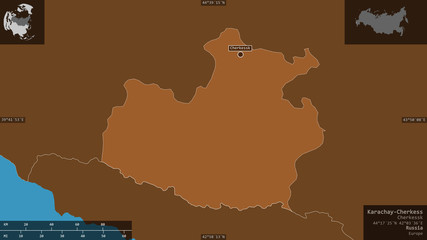 Obraz premium Karachay-Cherkess, Russia - composition. Pattern