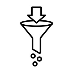 funnel - filter icon vector design template