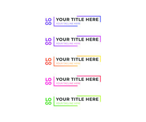 Geometric gradient lower thirds or banner set for video editing, tv news bar
