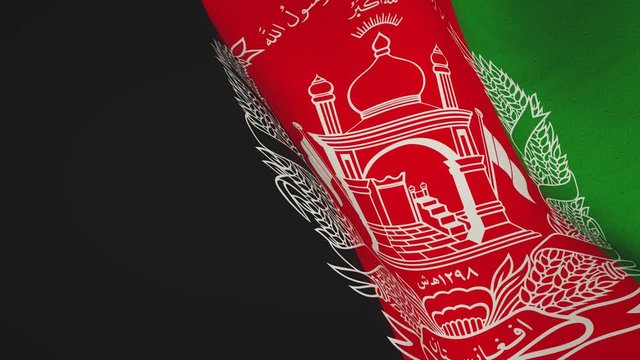Afghanistan waving background flag shows victory - seamless animation loop