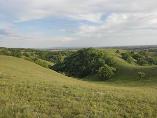 Fototapeta premium Zagajicka brda Deliblato green desert Serbia landscape