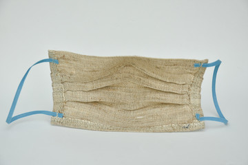 Fototapeta na wymiar protective mask made of natural cloth material ,the back
