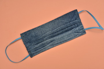 protective mask made of jeans material