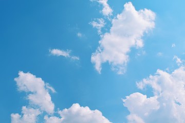 blue sky white clouds beautiful in abstract