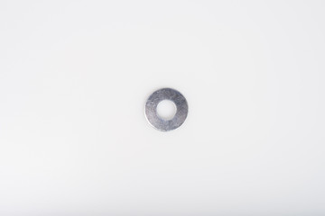 silver gasket on white isolated
