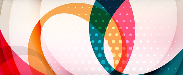 Trendy simple circle abstract background, dynamic motion concept. Vector Illustration For Wallpaper, Banner, Background, Card, Book Illustration, landing page