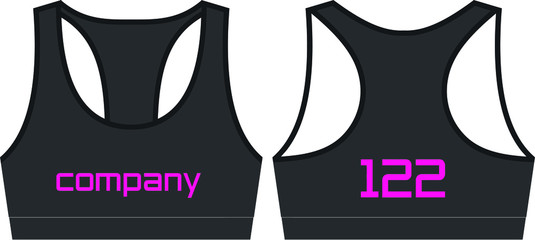 Women's Sports Bras custom design illustration vector 