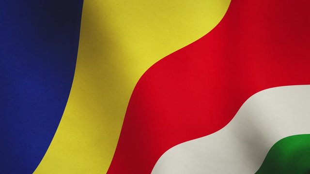 Seychelles background waving flag means patriotic pride - video animation loop