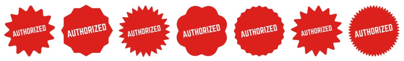 Authorized Tag Red | Icon | Sticker | Deal Label | Variations