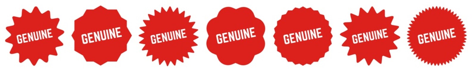 Genuine Tag Red | Icon | Sticker | Label | Variations