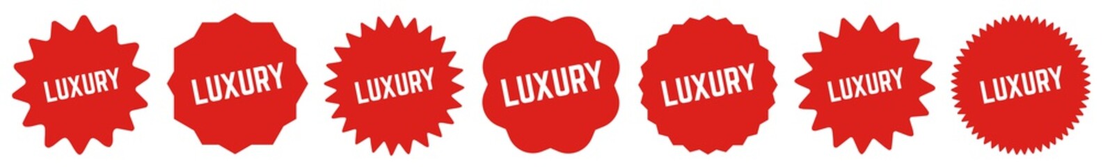 Luxury Tag Red | Icon | Sticker | Label | Variations