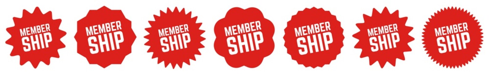 Membership Tag Red | Icon | Sticker | Deal Label | Variations