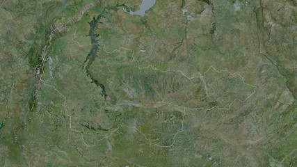 Khanty-Mansiy, Russia - outlined. Satellite