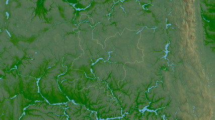 Kirov, Russia - outlined. Physical