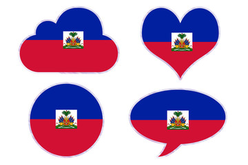 Fototapeta premium Haiti flag in different shapes