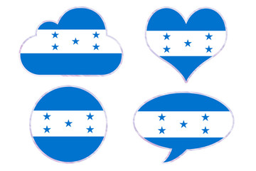 Honduras flag in different shapes