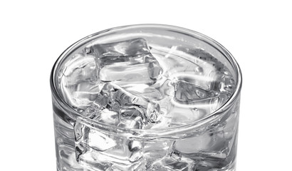 water with Ice close up, clipping paths
