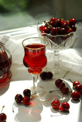 Fresh Cherry and Cherry Juice