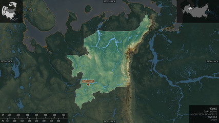 Komi, Russia - composition. Relief