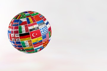 Obraz premium World with flags