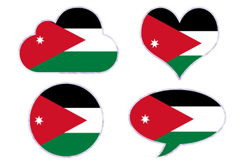 Jordan flag in different shapes