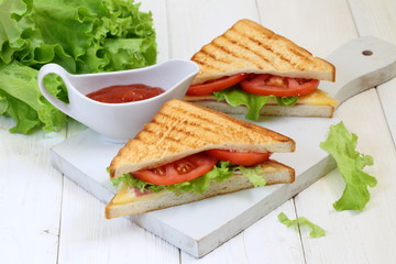 cheese and vegetables sandwich
