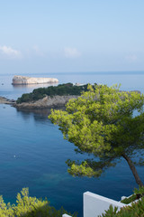 Fototapeta premium Ibiza-Blick aus der Bucht San Miguel 