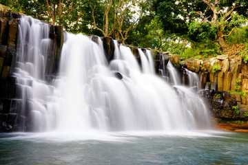 Water fall with rocks in Mauritius