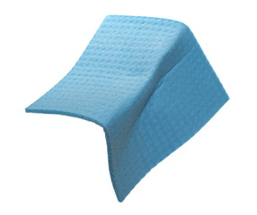 Blue sponge cloth for cleaning isolated on white background with clipping path