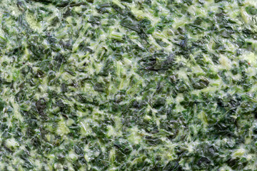 Creamed spinach as background and texture