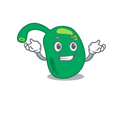 A cute picture of grinning pineal caricature character