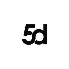 5d letter original monogram logo design