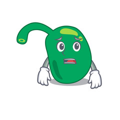 Cartoon design style of pinealhaving worried face