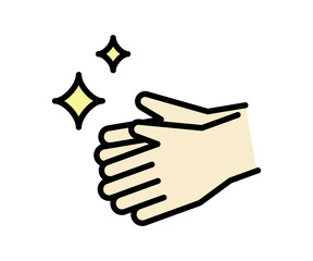 Obraz premium 手のアイコン／イラスト／衛生