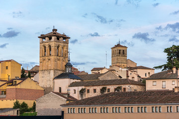 View of the churches of San Justo and Pastor in Segovia (Spain)