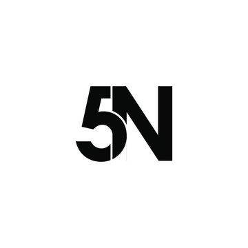 5n letter original monogram logo design