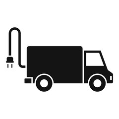 Electrical truck icon. Simple illustration of electrical truck vector icon for web design isolated on white background