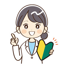 女性、医者、初心者、説明