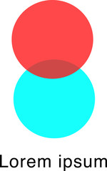 Abstract Poster with colour circles. Design backgound in swiss flat style. Banner design with shapes.