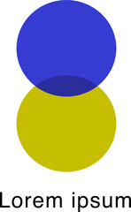 Abstract Poster with colour circles. Design backgound in swiss flat style. Banner design with shapes.