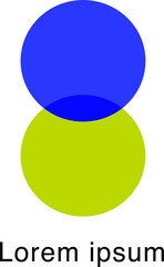Abstract Poster with colour circles. Design backgound in swiss flat style. Banner design with shapes.