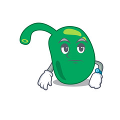 Mascot design style of pineal with waiting gesture