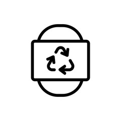 recycling for global good icon vector. recycling for global good sign. isolated contour symbol illustration