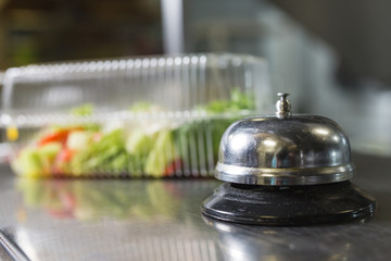 cooking in a restaurant and packing in a container for delivery