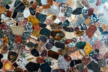 multi-colored mosaic marble granite structure background